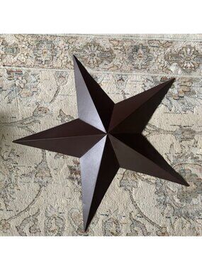 Signature HomeStyles 17” Brown Metal Barn Star Wall Decor Rustic Primitive